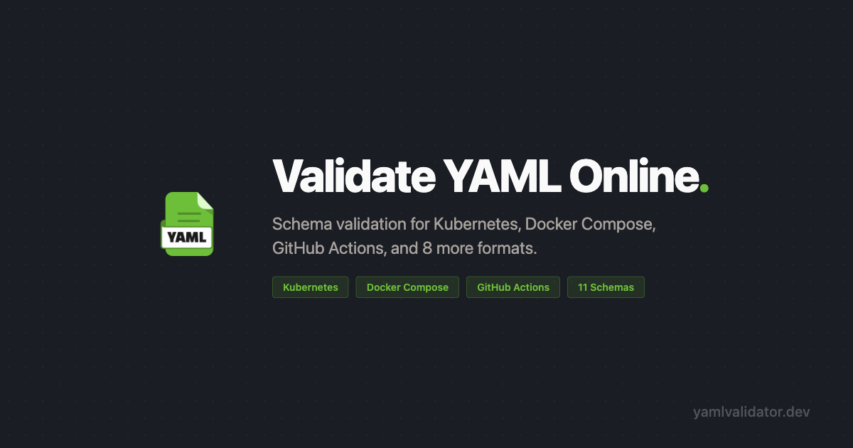 YAML Validator — Validate YAML Online | Schema Validation
